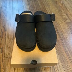 UGG Black Mules with Buckle